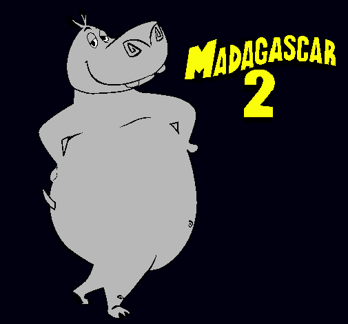 Dibujo Madagascar 2 Gloria pintado por jajajajajj