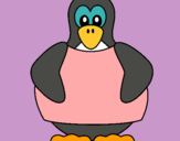 Dibujo Pingüino pintado por etefania
