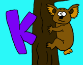 Dibujo Koala pintado por caen
