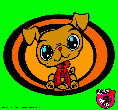 Dibujo Perrito Littlest Pet Shop pintado por etefania