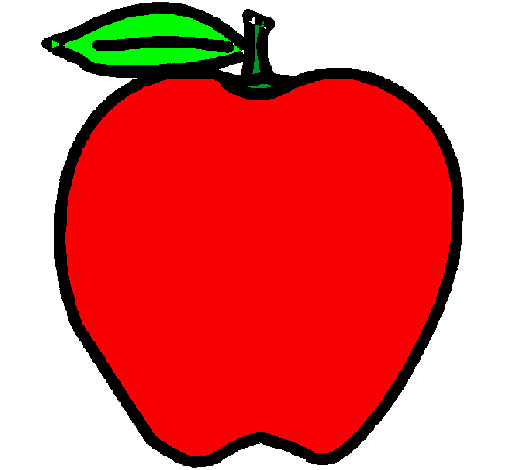 Dibujo manzana pintado por vale42