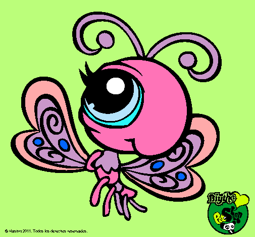 Dibujo Mariposa Littlest Pet Shop 2 pintado por etefania