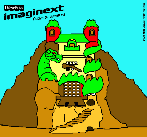 Dibujo Imaginext 12 pintado por papis