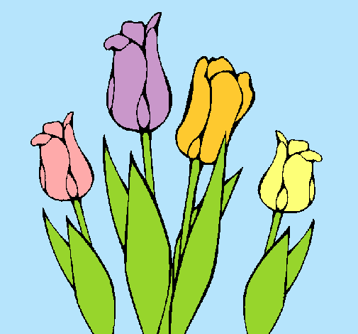 Dibujo Tulipanes pintado por Viky20