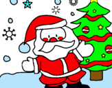 Dibujo Papá Noel pintado por sttaar