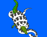 Dibujo Anaconda y caimán pintado por usuar
