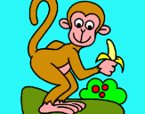 Dibujo Mono pintado por morena6