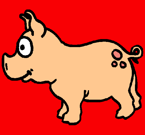 Dibujo Cerdo pintado por milialma
