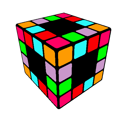 Dibujo Cubo de Rubik pintado por lauruki
