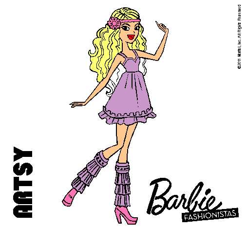 Dibujo Barbie Fashionista 1 pintado por soooooo