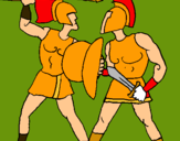 Dibujo Lucha de gladiadores pintado por usuar