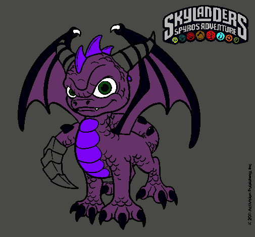 Dibujo Spyro pintado por domito