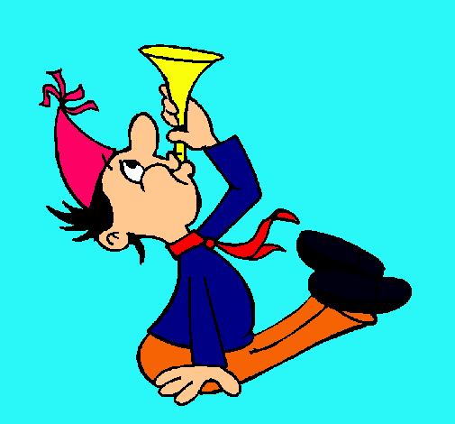 Niño con trompetita