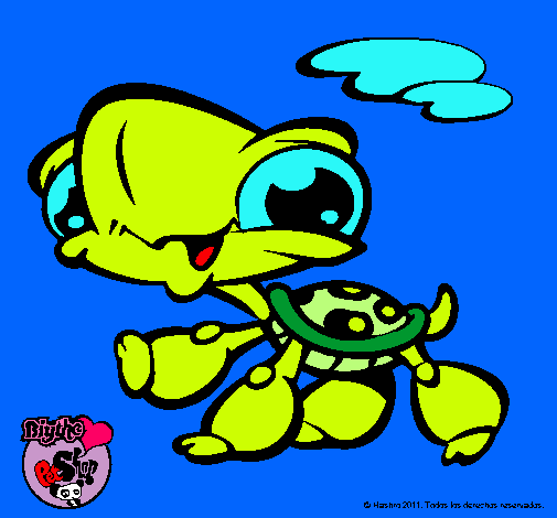 Dibujo Tortuga Littlest Pet Shop pintado por anrs2000