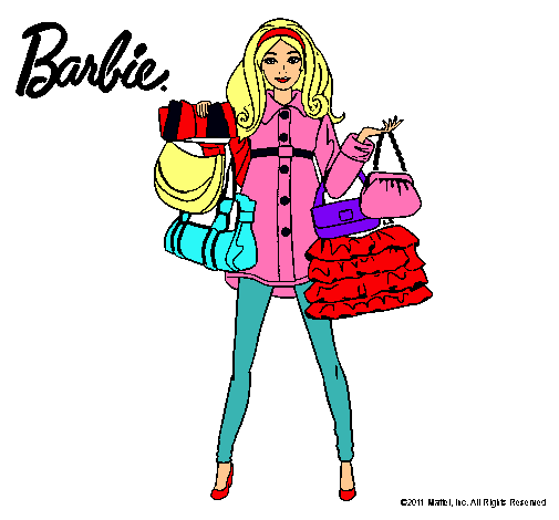 Dibujo Barbie de compras pintado por danitasuar