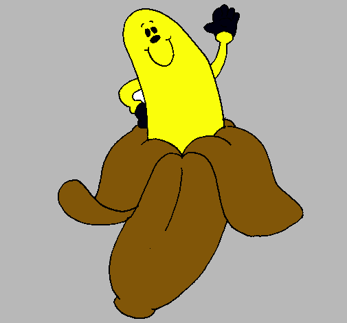Dibujo Banana pintado por caen