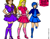 Dibujo Barbie y sus compañeros de equipo pintado por Zahi