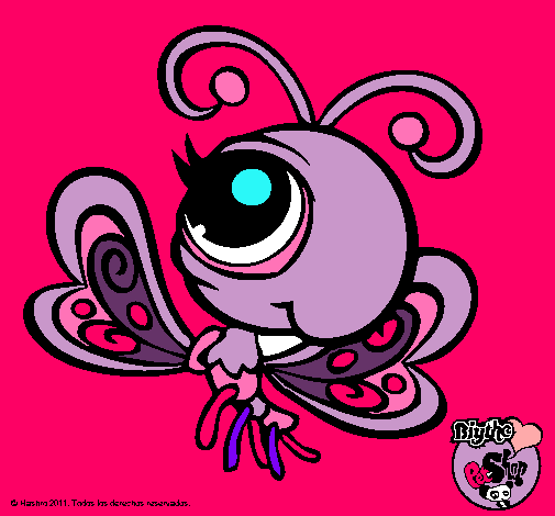 Dibujo Mariposa Littlest Pet Shop 2 pintado por sttaar