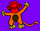 Dibujo Mono pintado por robberto