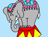 Dibujo Elefante actuando pintado por lauruki