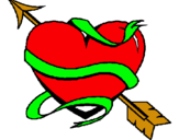 Dibujo Corazón con flecha pintado por sttaar