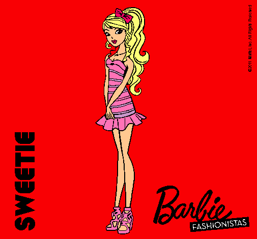 Dibujo Barbie Fashionista 6 pintado por soooooo