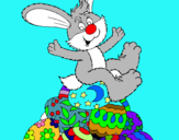 Dibujo Conejo de Pascua pintado por sonris