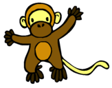 Dibujo Mono pintado por arriagada