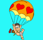 Dibujo Cupido en paracaídas pintado por Johannasta