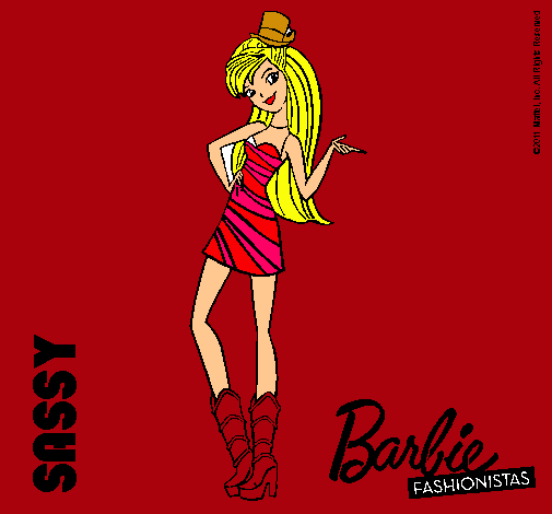 Dibujo Barbie Fashionista 2 pintado por ojaso