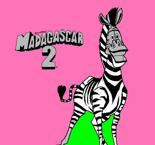 Dibujo Madagascar 2 Marty pintado por araceli_ga