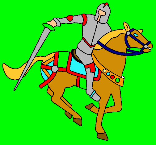 Dibujo Caballero a caballo IV pintado por bochoto