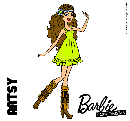 Dibujo Barbie Fashionista 1 pintado por elias