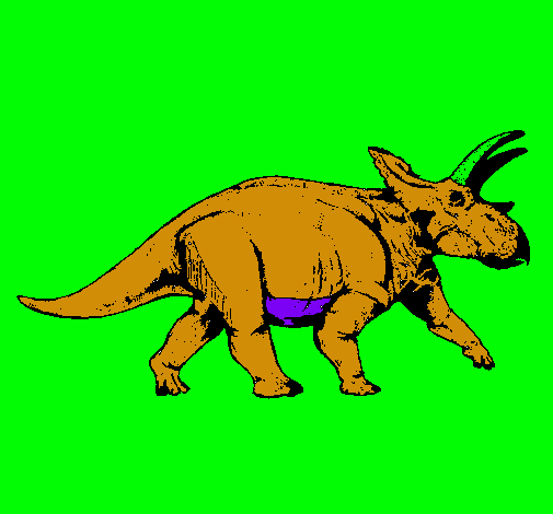 Dibujo Triceratops pintado por Lukasel