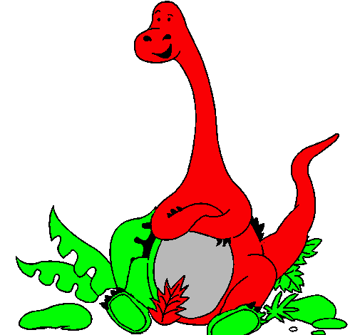 Dibujo Diplodocus sentado pintado por Lukasel
