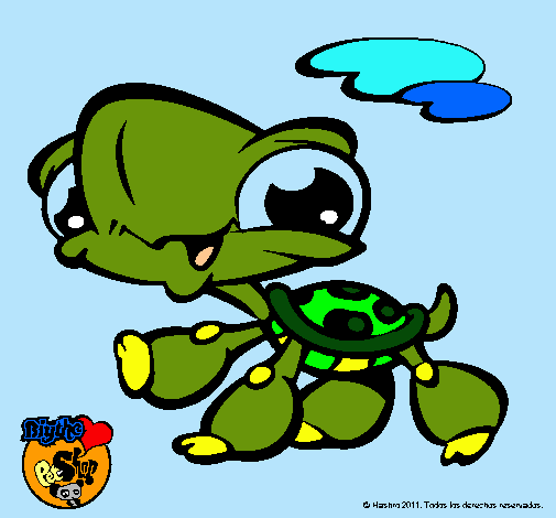 Dibujo Tortuga Littlest Pet Shop pintado por melodi