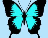 Dibujo Mariposa con alas negras pintado por yuli_13