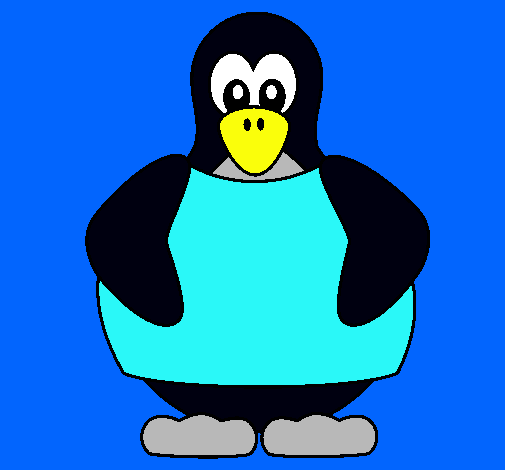 Dibujo Pingüino pintado por lachiquita