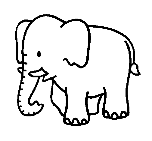 Dibujo Elefante bebe pintado por princesa88