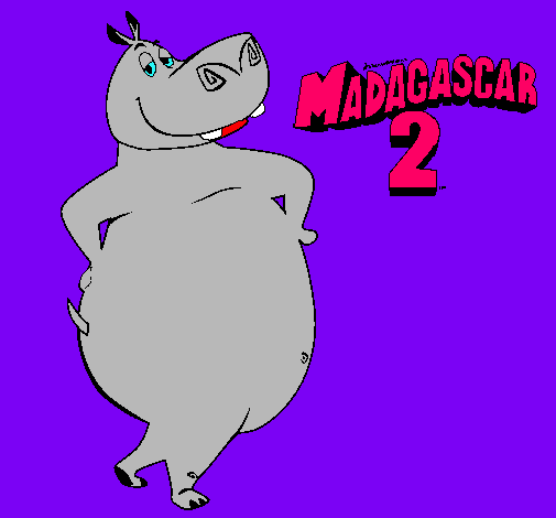 Dibujo Madagascar 2 Gloria pintado por araceli_ga