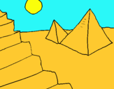 Dibujo Pirámides pintado por suma