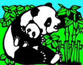 Dibujo Mama panda pintado por 12nany123456