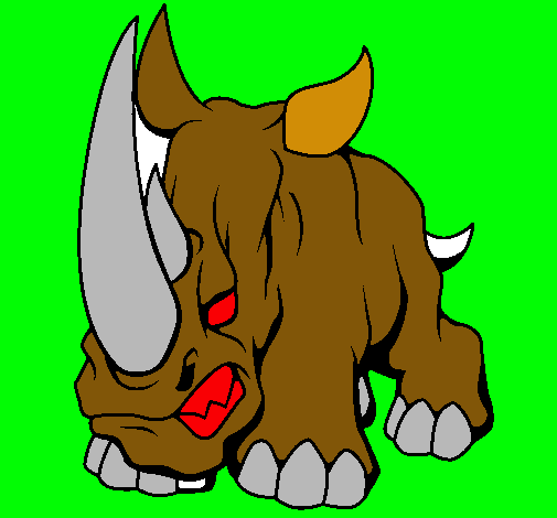 Dibujo Rinoceronte II pintado por araceli_ga