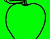 Dibujo manzana pintado por miamile160