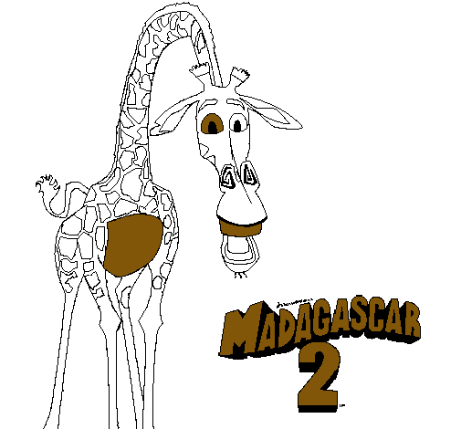 Dibujo Madagascar 2 Melman pintado por araceli_ga