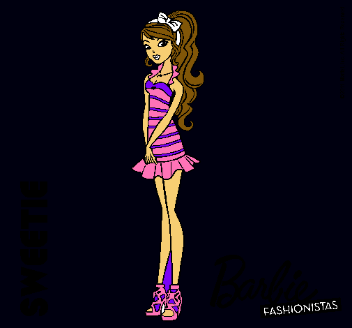 Dibujo Barbie Fashionista 6 pintado por osiris12