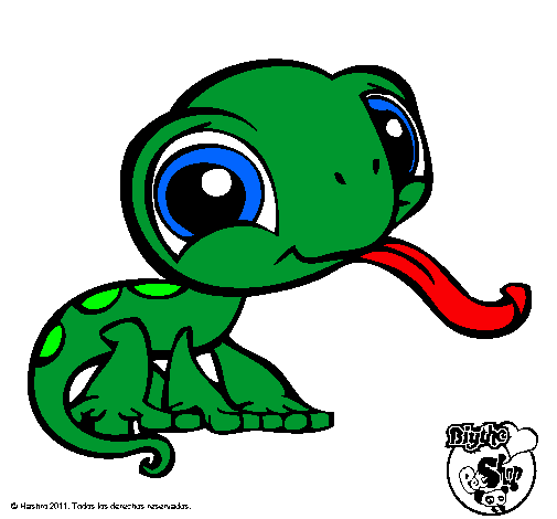 Dibujo Lagarto Littlest Pet Shop pintado por vanessilla