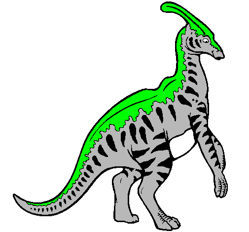 Dibujo Parasaurolofus con rayas pintado por Lukasel