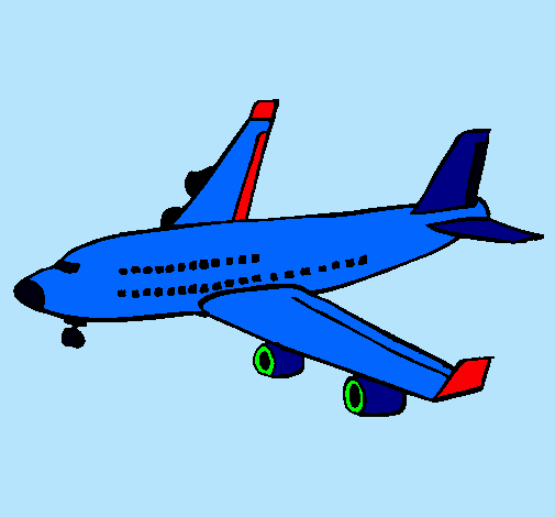 Dibujo Avión de pasajeros pintado por carlos10