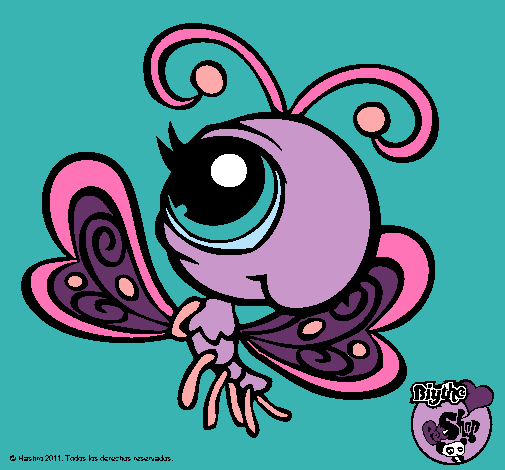 Dibujo Mariposa Littlest Pet Shop 2 pintado por alexa54321